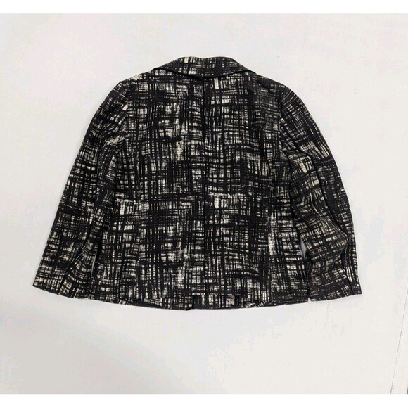 Ann Taylor Black & White Abstract Pattern Blazer Jacket Women's Size 6 - Picture 8 of 10